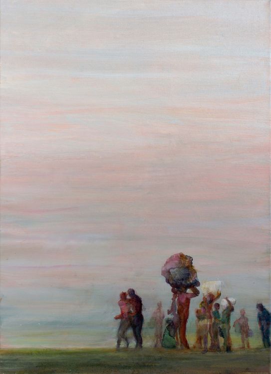 Cortège 41, huile sur toile, 89 x 61 cm, 2024